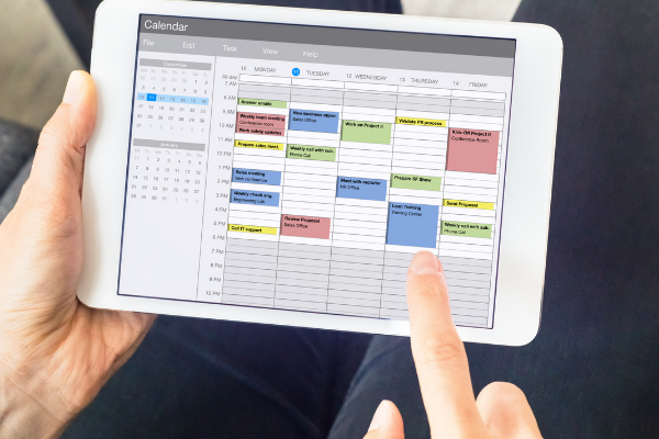 Schedule on Tablet