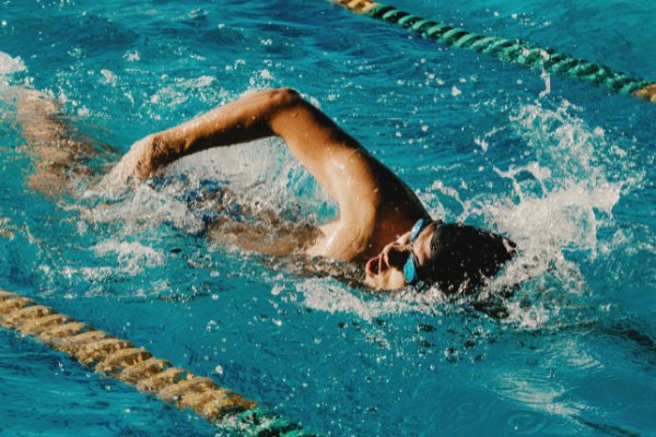 Student swimming