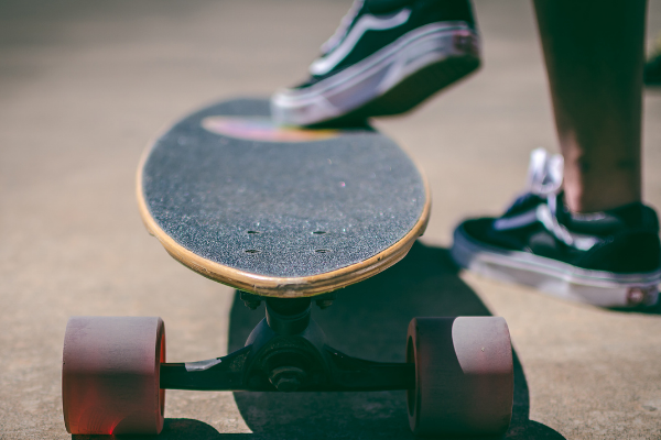 Vans On Skateboard